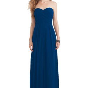 Bill Levkoff - Shiloh Chiffon Sweetheart Empire Dress Navy - Size 8